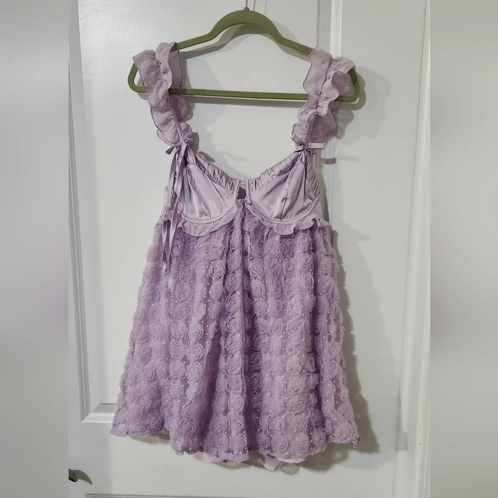 For The Love And Lemons Poppy Lilac‎ Mini Dress